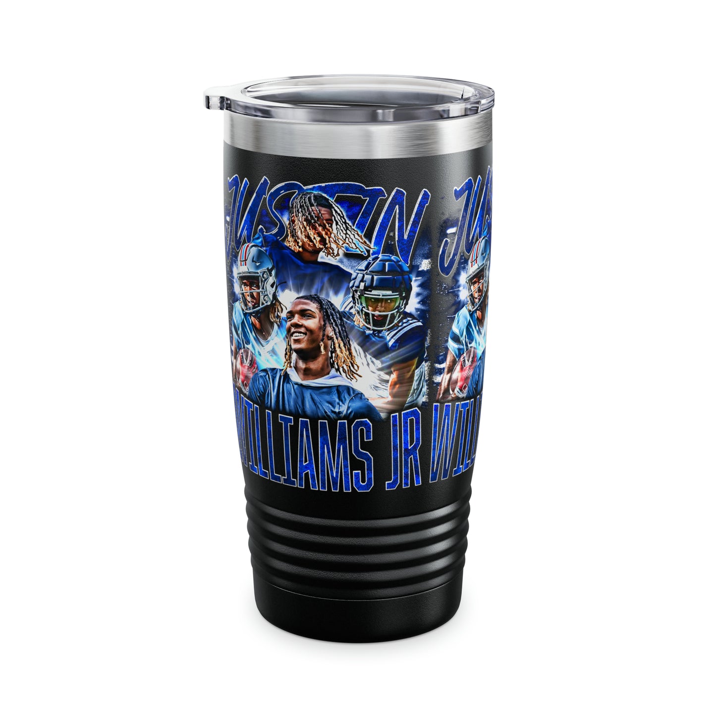 JUSTIN WILLIAMS STAINLESS STEEL TUMBLER