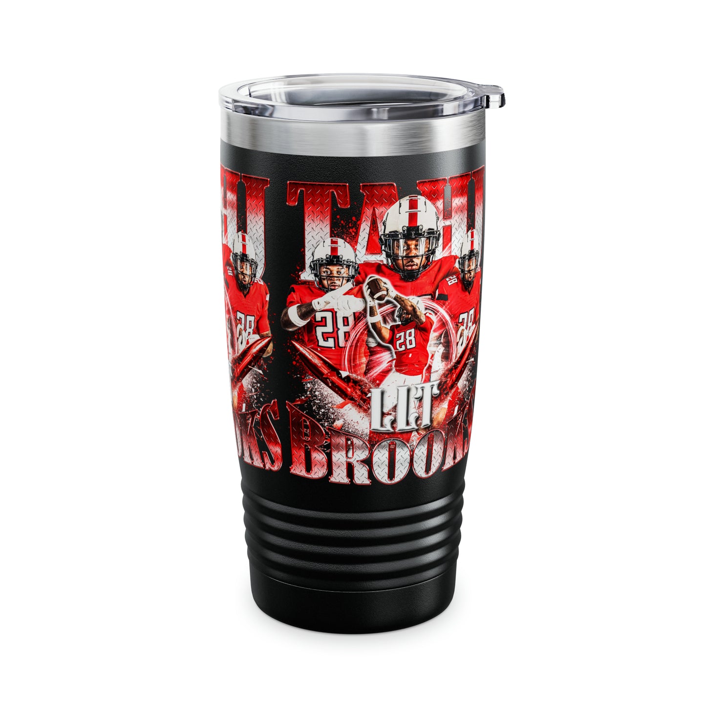 TAHJ BROOKS STAINLESS STEEL TUMBLER