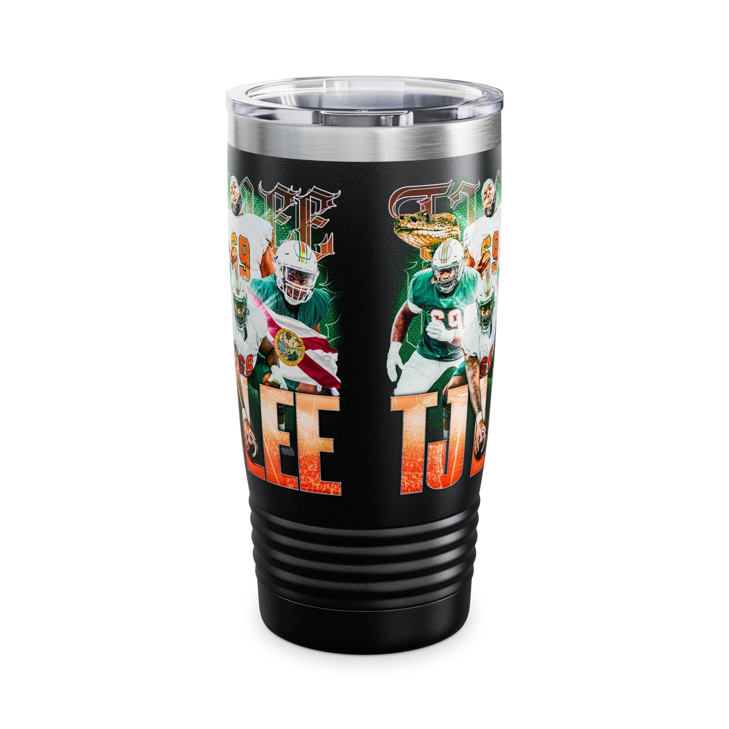 TJ LEE STAINLESS STEEL TUMBLER