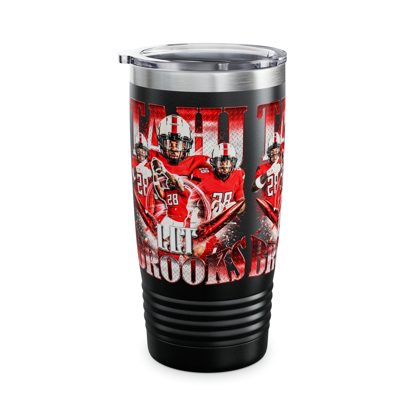 TAHJ BROOKS STAINLESS STEEL TUMBLER