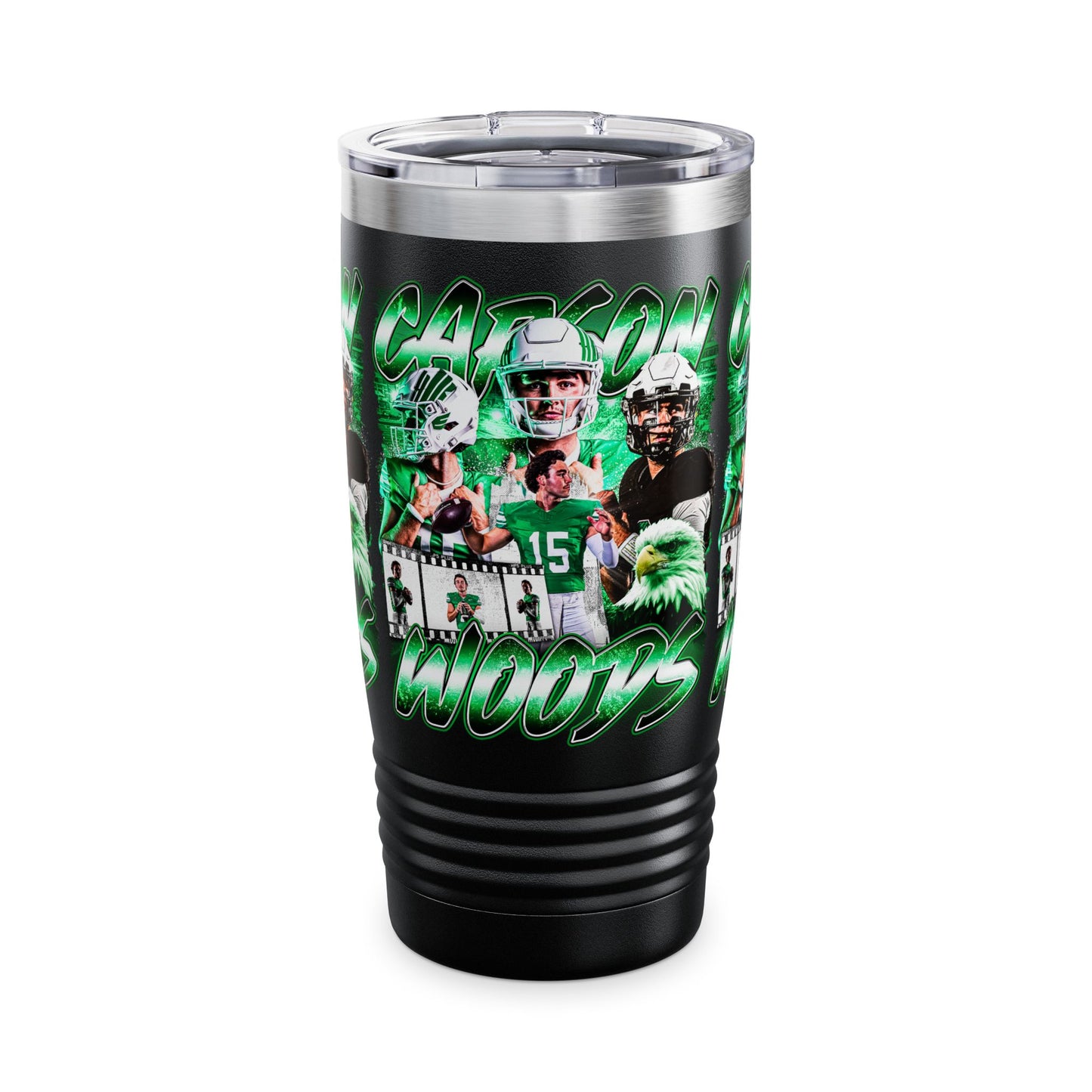 CARSON WOODS STAINLESS STEEL TUMBLER