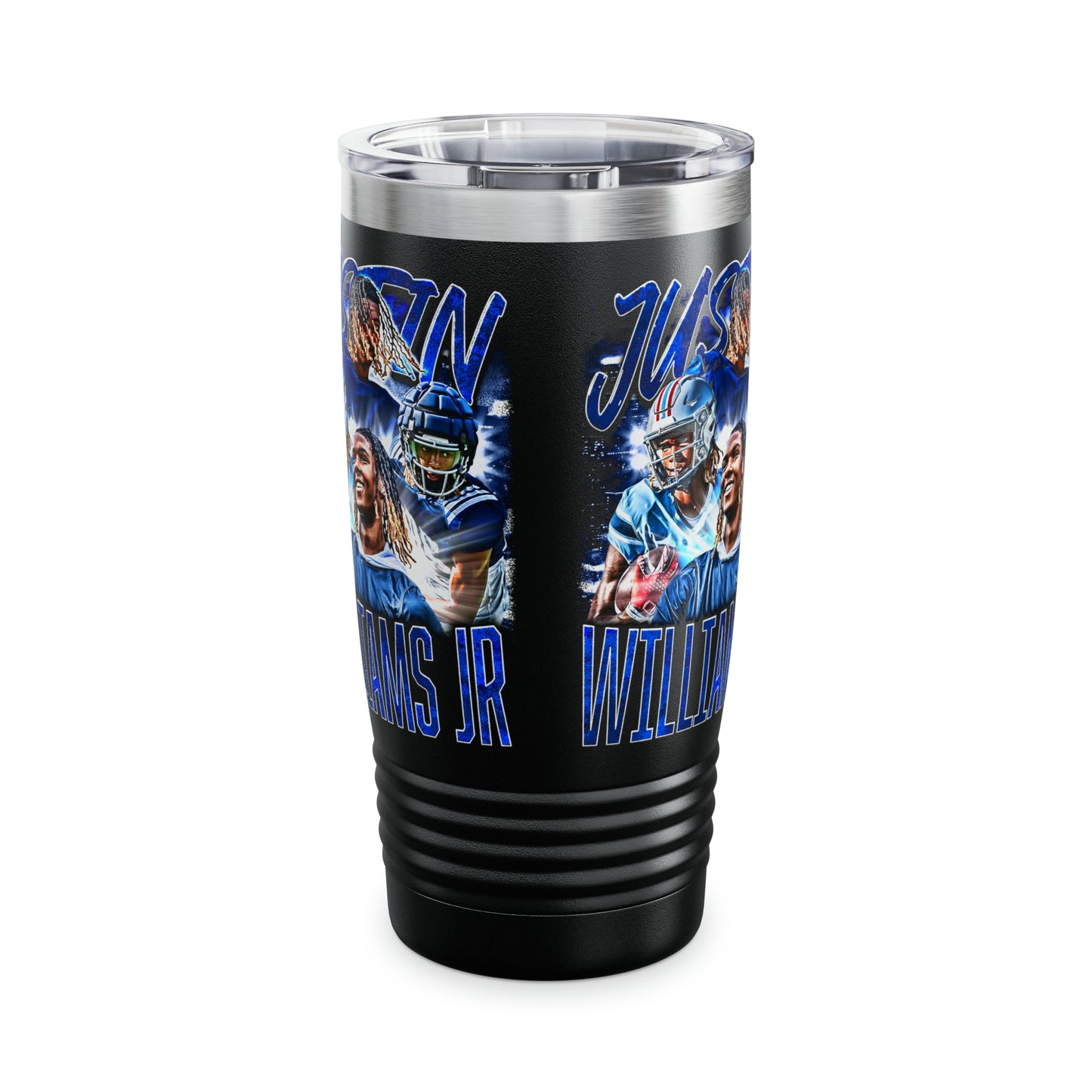 JUSTIN WILLIAMS STAINLESS STEEL TUMBLER