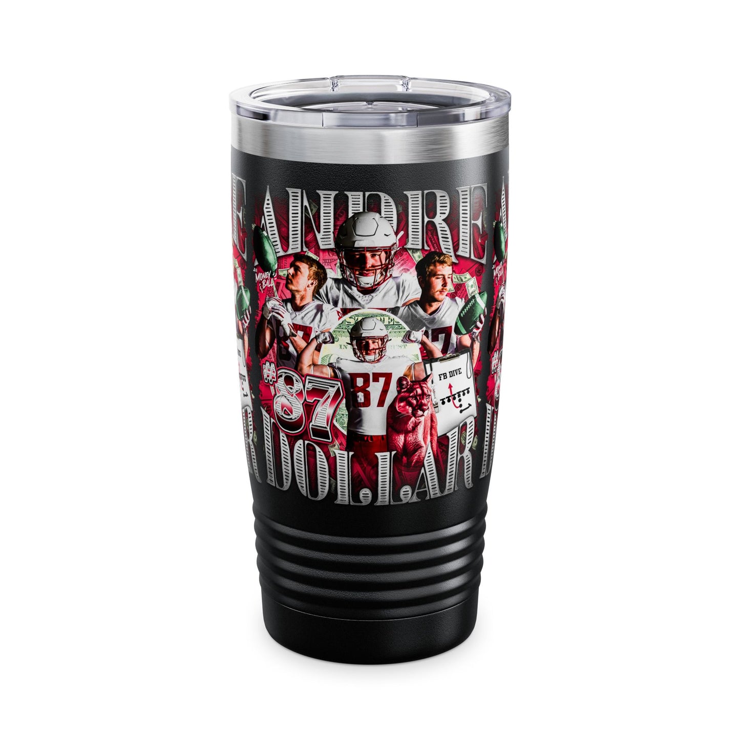 ANDRE DOLLAR STAINLESS STEEL TUMBLER