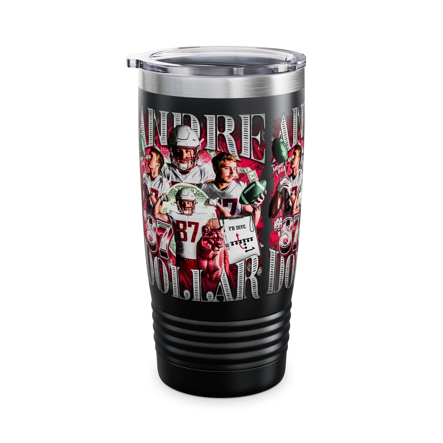 ANDRE DOLLAR STAINLESS STEEL TUMBLER