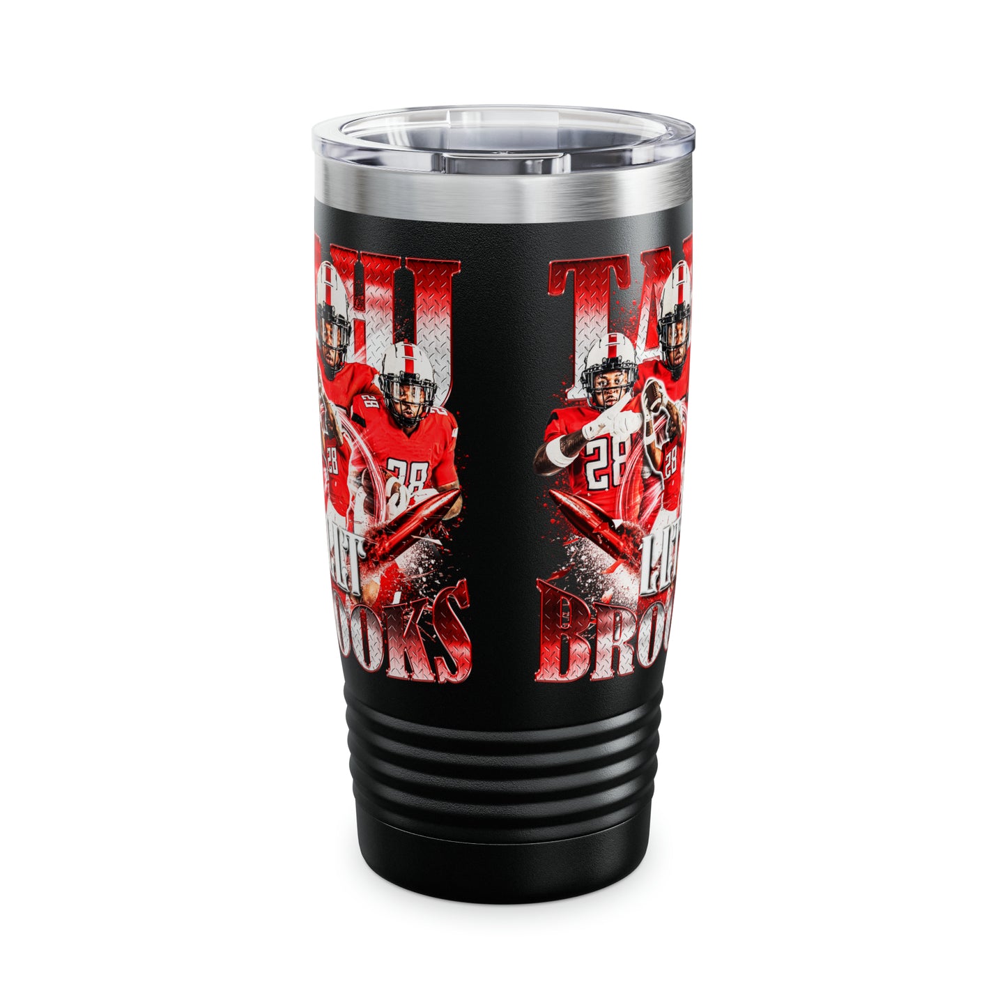 TAHJ BROOKS STAINLESS STEEL TUMBLER