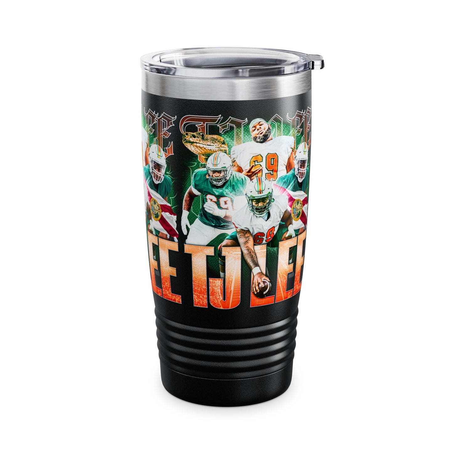 TJ LEE STAINLESS STEEL TUMBLER