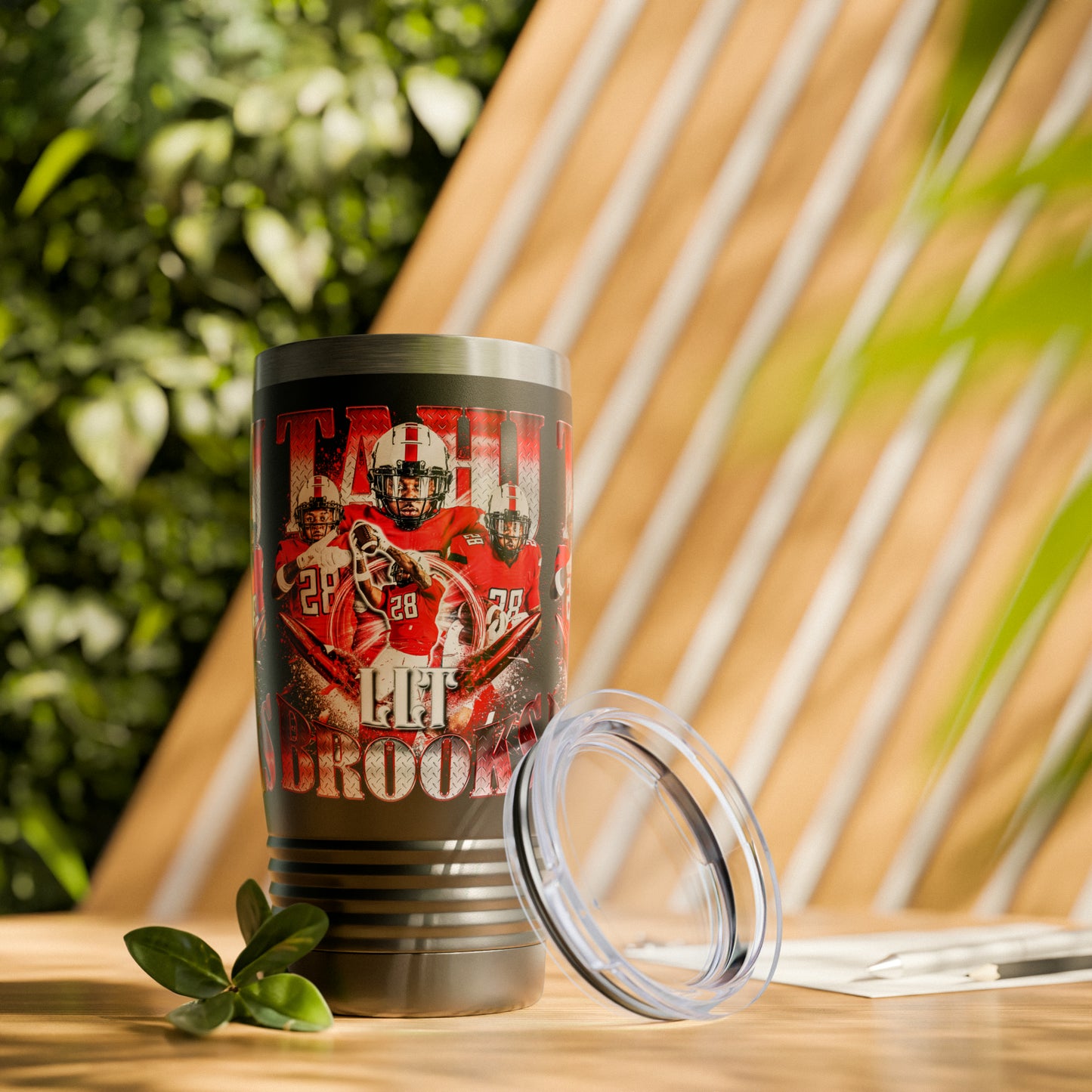 TAHJ BROOKS STAINLESS STEEL TUMBLER