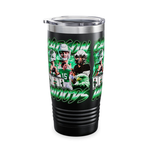 CARSON WOODS STAINLESS STEEL TUMBLER