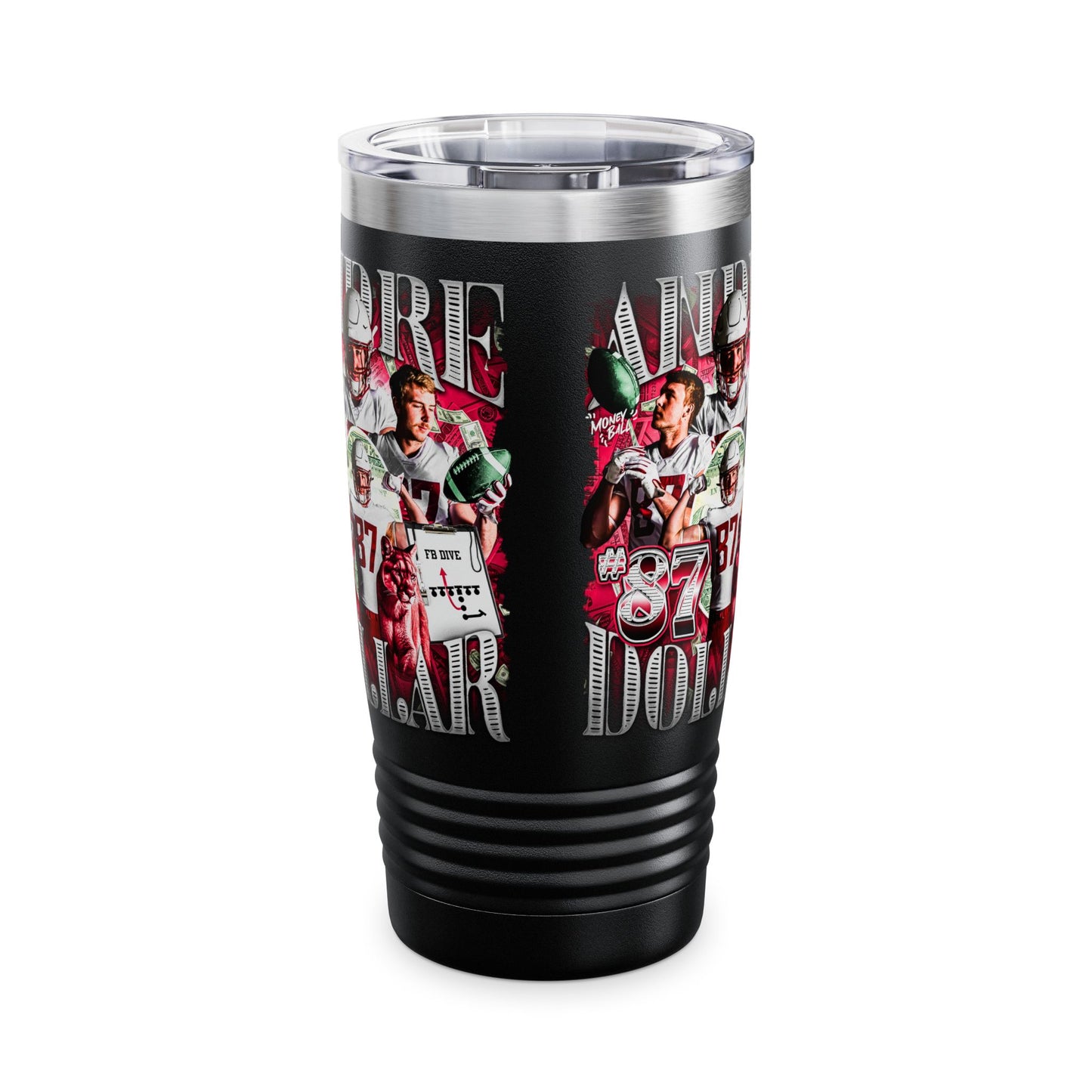 ANDRE DOLLAR STAINLESS STEEL TUMBLER