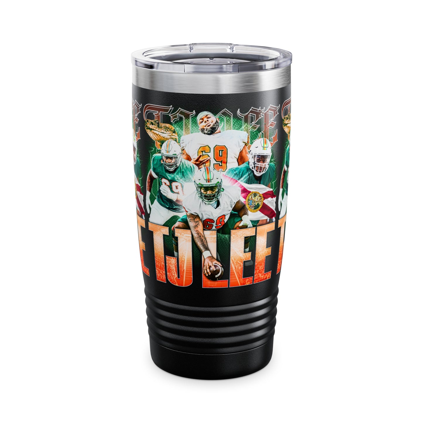 TJ LEE STAINLESS STEEL TUMBLER