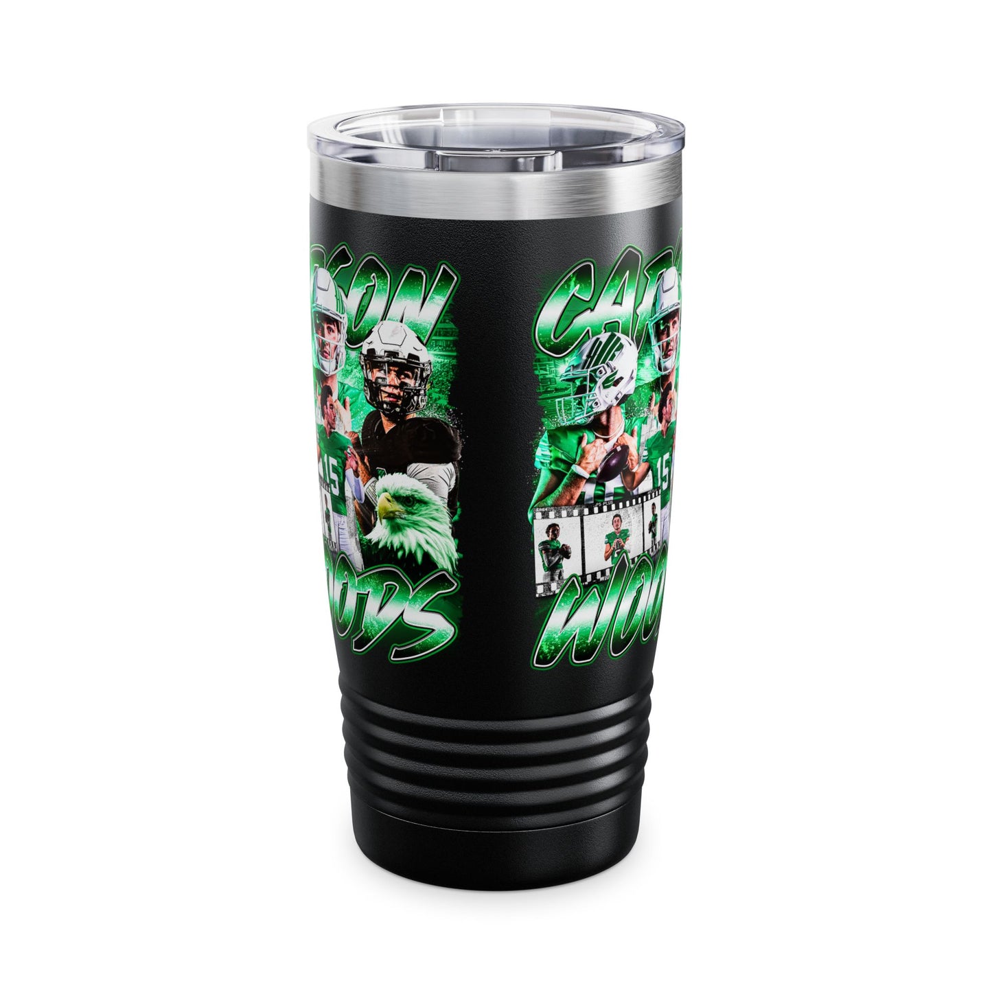 CARSON WOODS STAINLESS STEEL TUMBLER