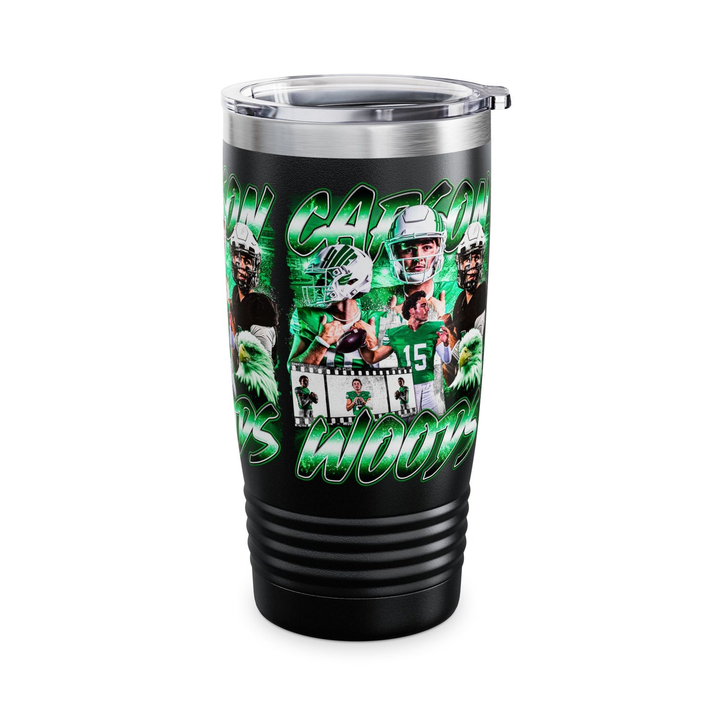 CARSON WOODS STAINLESS STEEL TUMBLER