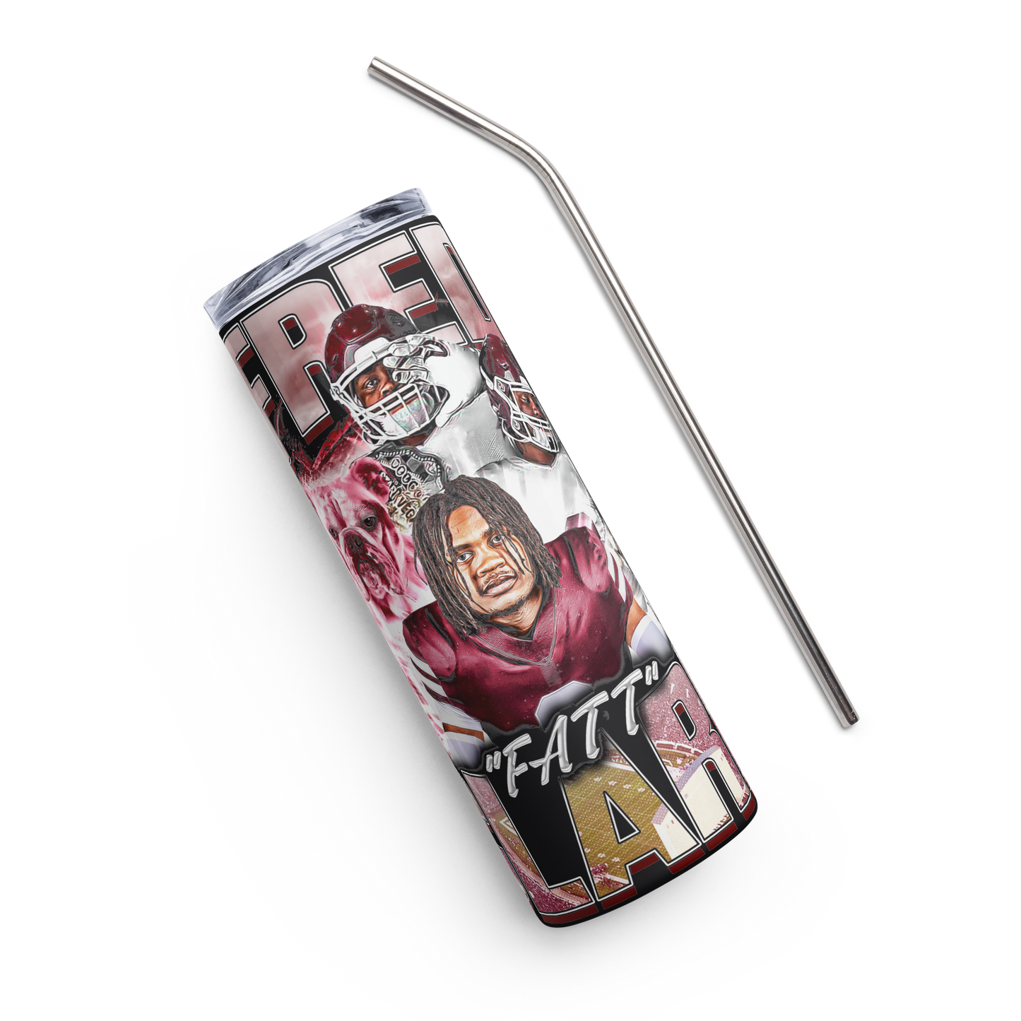 FRED CLARK STAINLESS STEEL TUMBLER