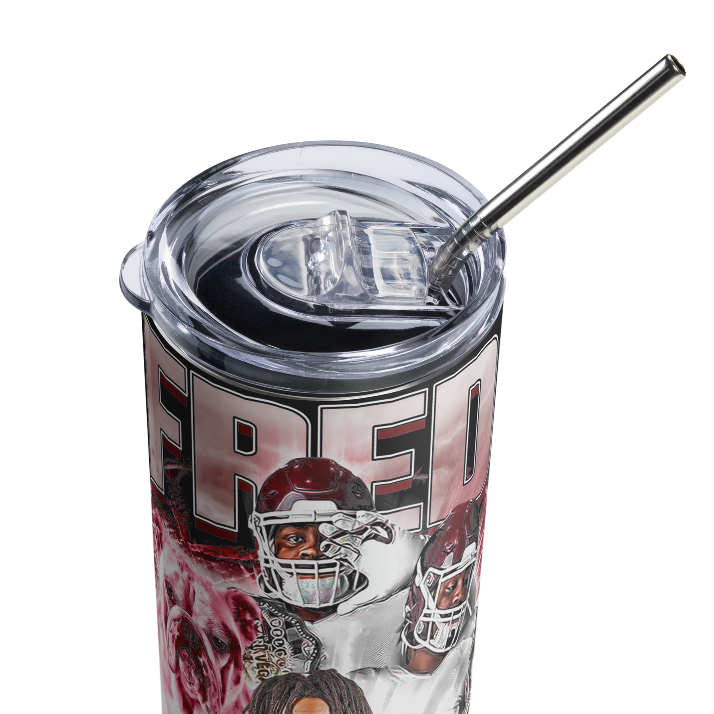 FRED CLARK STAINLESS STEEL TUMBLER