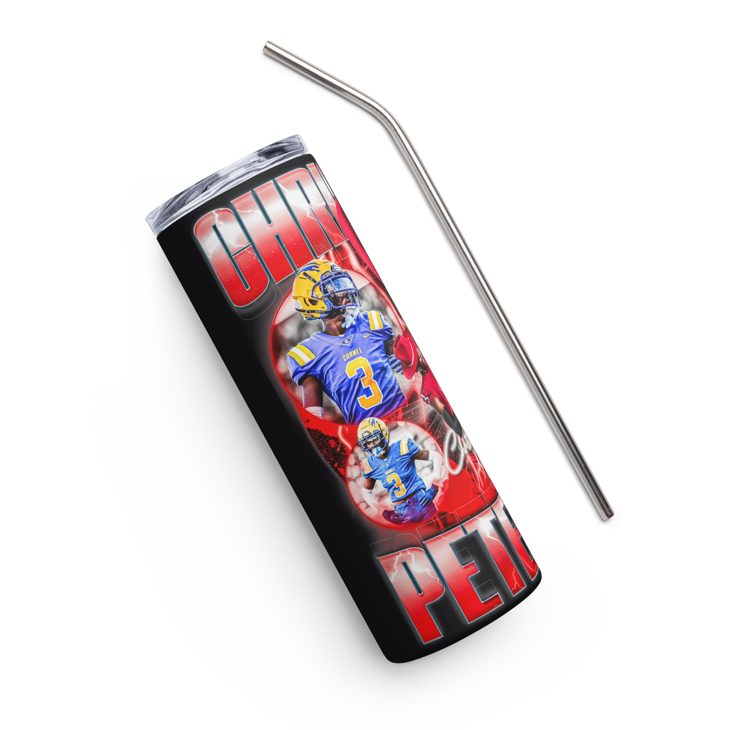 CHRISTIAN PETERSON STAINLESS STEEL TUMBLER