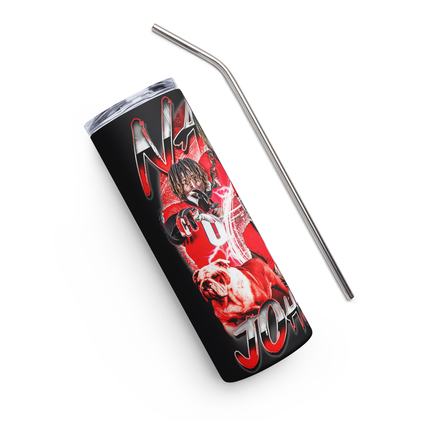 NASIR JOHNSON STAINLESS STEEL TUMBLER