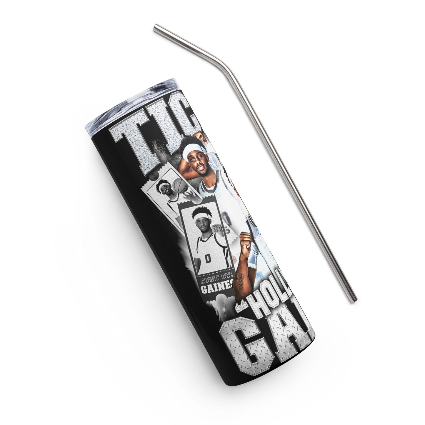 TICKET GAINES STAINLESS STEEL TUMBLER