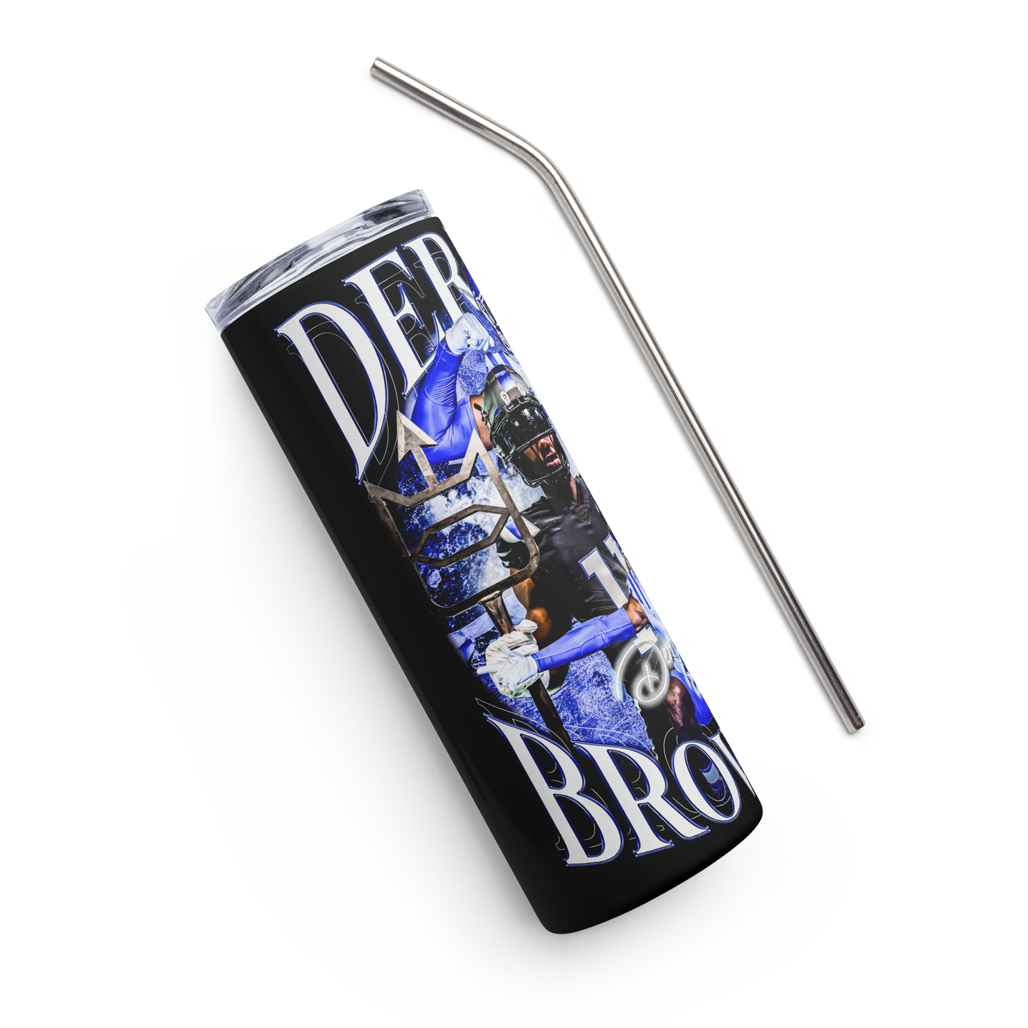 DERRICK BROWN STAINLESS STEEL TUMBLER