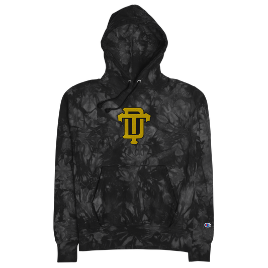 TYRECUS EMBROIDERED CHAMPION TIE-DYE HOODIE