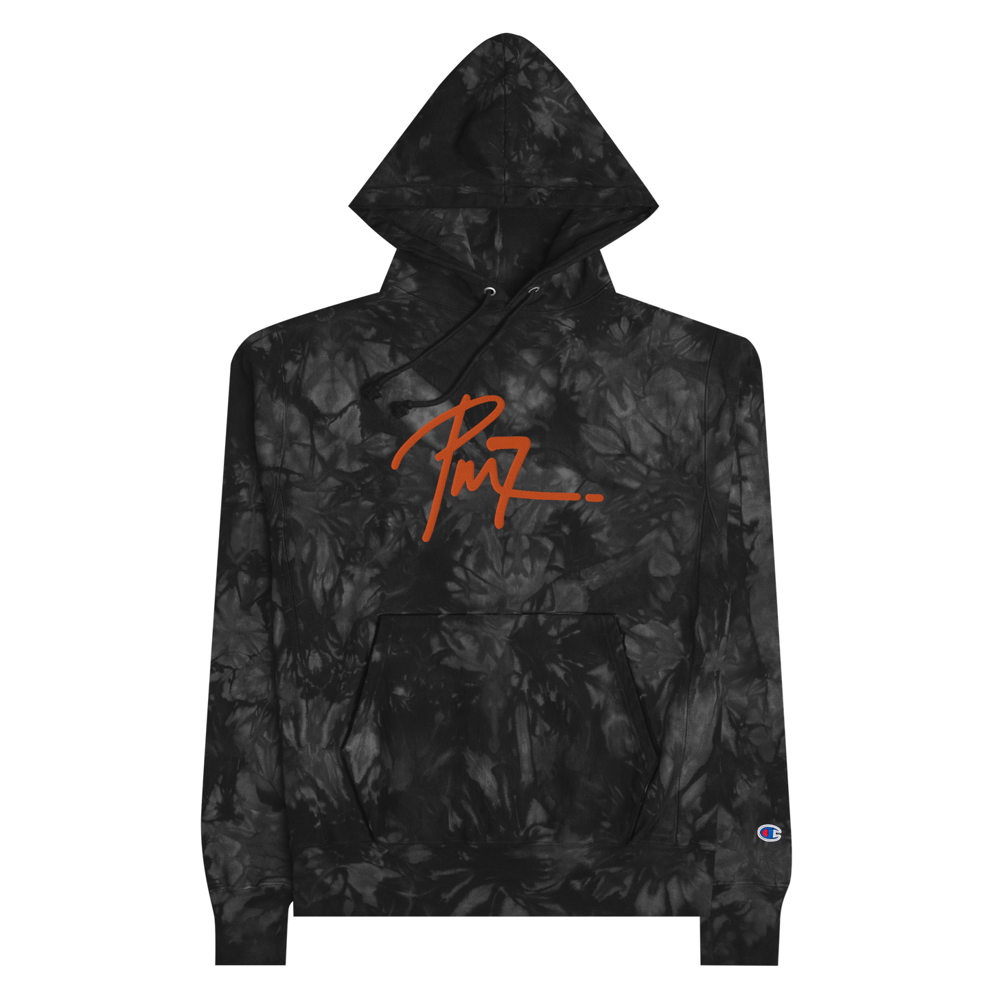 PHIL MAFAH EMBROIDERED CHAMPION TIE-DYE HOODIE