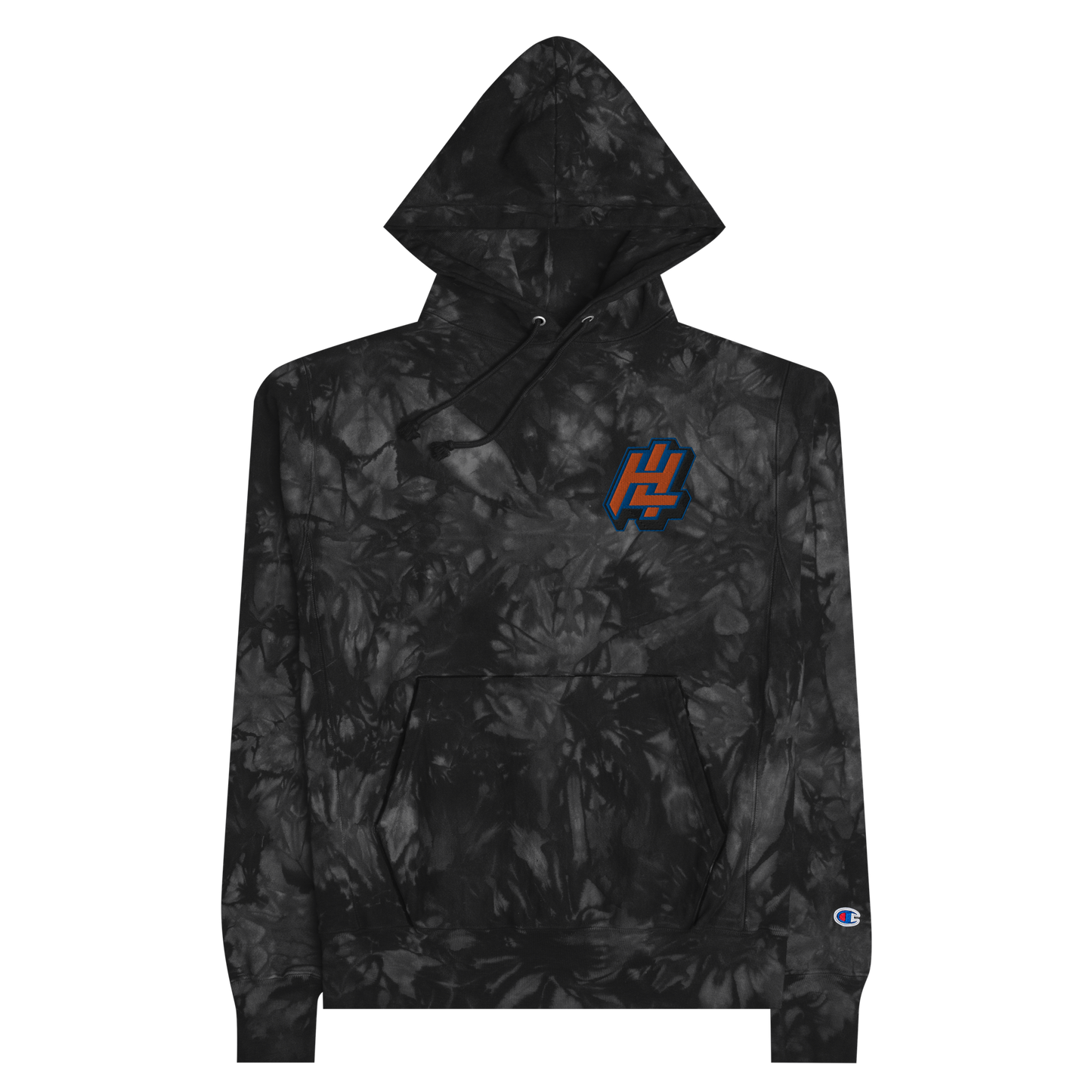 LYNDELL EMBROIDERED CHAMPION TIE-DYE HOODIE