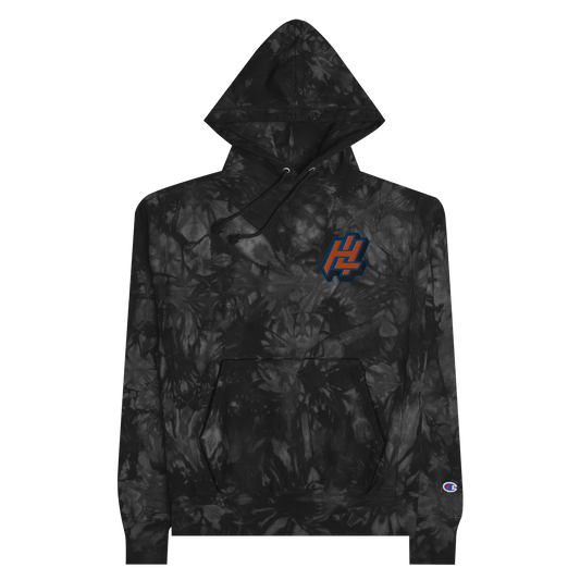 LYNDELL EMBROIDERED CHAMPION TIE-DYE HOODIE