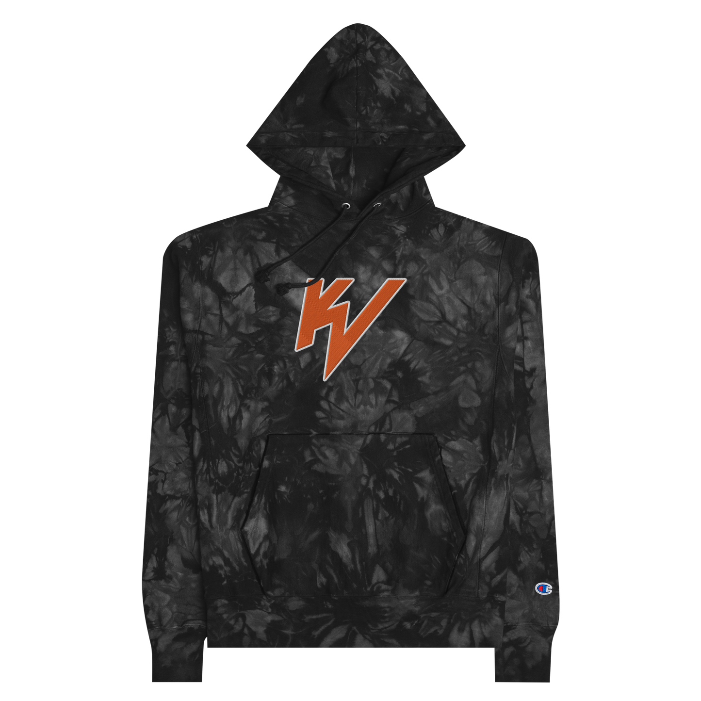 WEBB EMBROIDERED CHAMPION TIE-DYE HOODIE