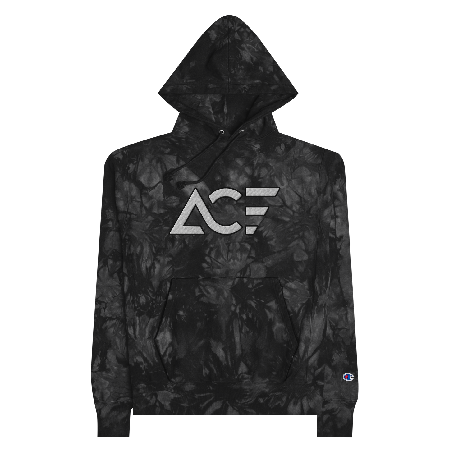 ACE EMBROIDERED CHAMPION TIE-DYE HOODIE