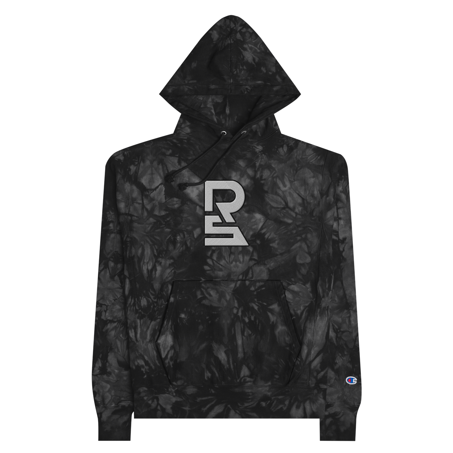 RON STONE EMBROIDERED CHAMPION TIE-DYE HOODIE