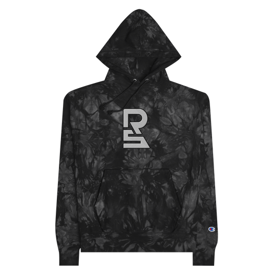 RON STONE EMBROIDERED CHAMPION TIE-DYE HOODIE