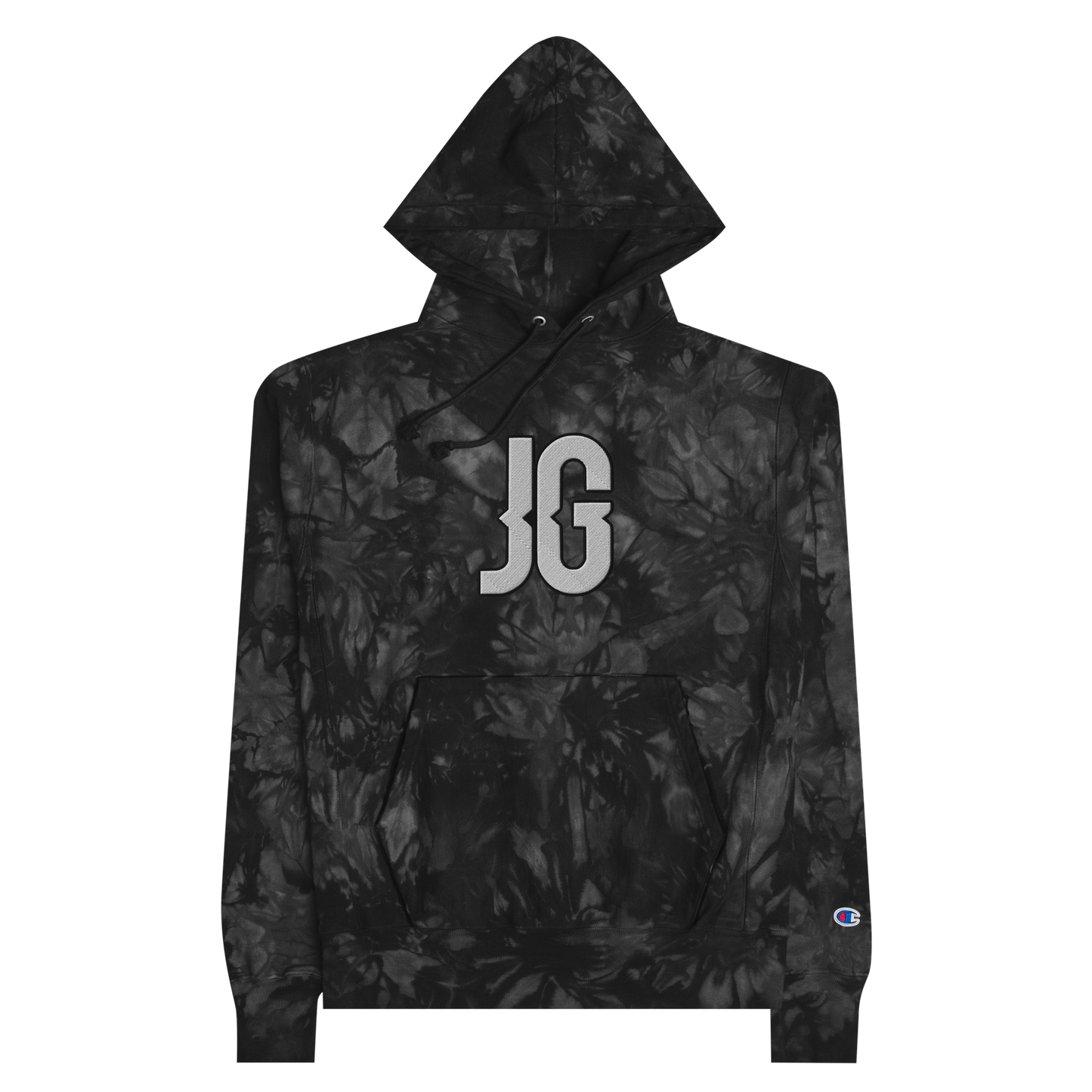 JAIVION EMBROIDERED CHAMPION TIE-DYE HOODIE