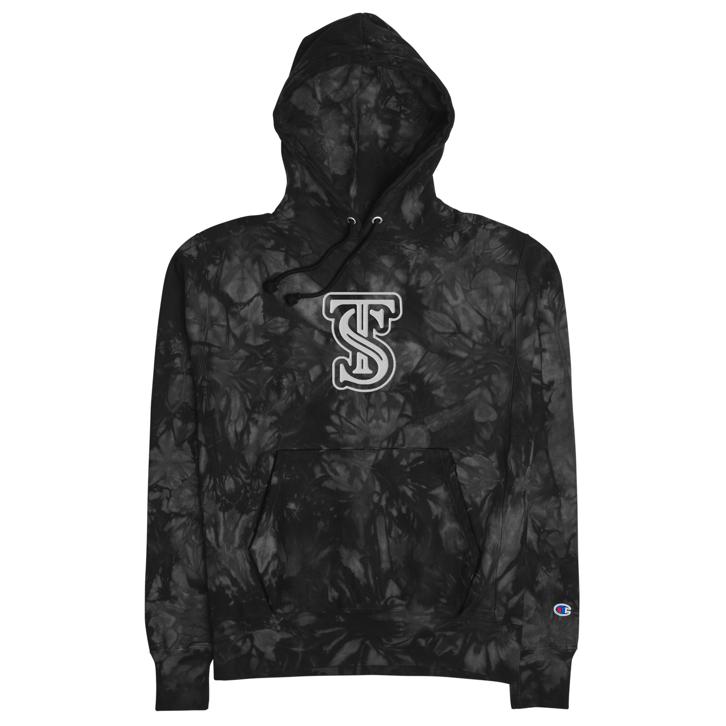 STARKS EMBROIDERD CHAMPION TIE-DYE HOODIE