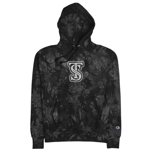 STARKS EMBROIDERD CHAMPION TIE-DYE HOODIE