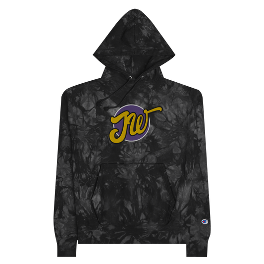 JULIUS WOOD EMBROIDERED CHAMPION TIE-DYE HOODIE