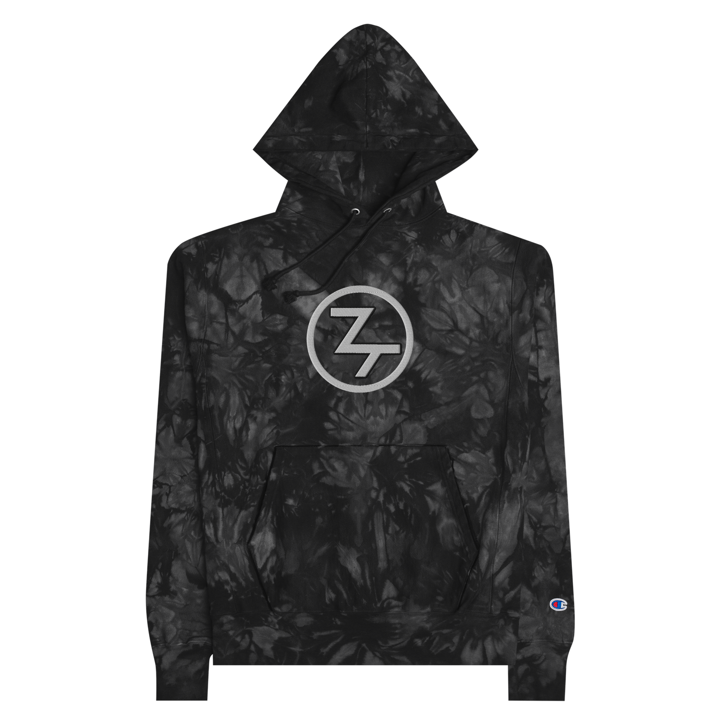 ZION TRACY EMBROIDERED CHAMPION TIE-DYE HOODIE