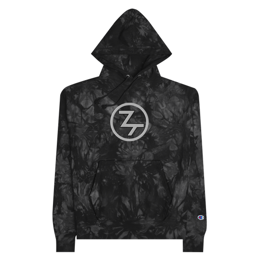 ZION TRACY EMBROIDERED CHAMPION TIE-DYE HOODIE