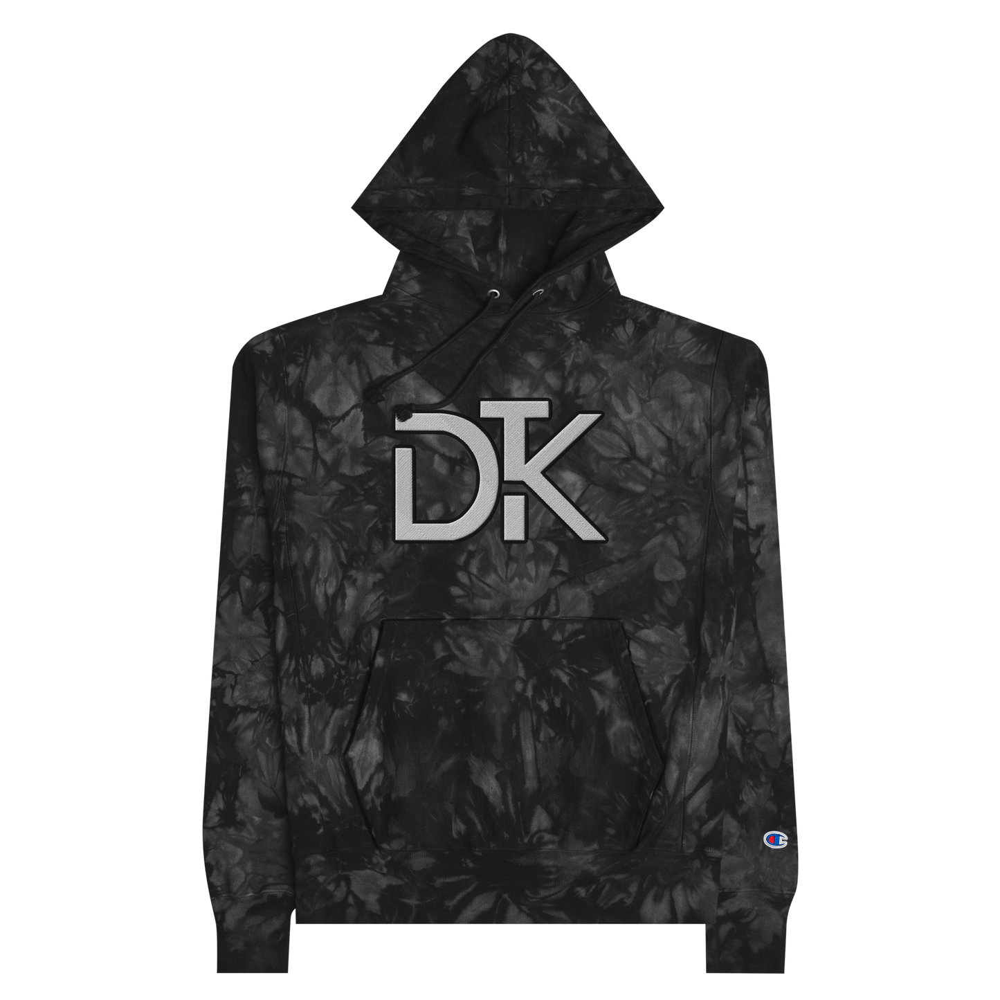 DAVION THOMAS EMBROIDERED CHAMPION TIE-DYE HOODIE