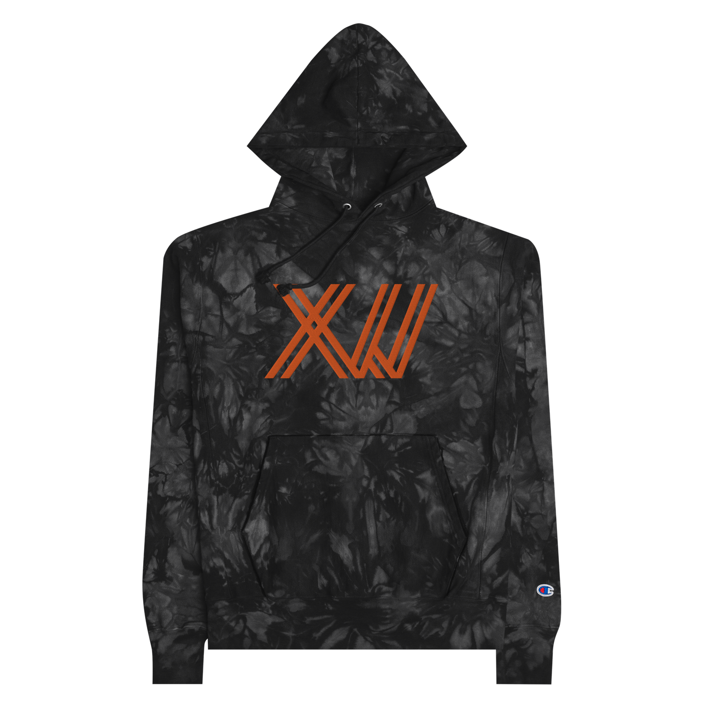 XAVIER WARD EMBROIDERED CHAMPION TIE-DYE HOODIE