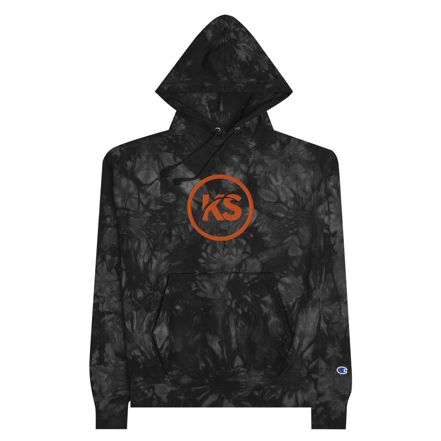 SCROGGINS EMBROIDERED CHAMPION TIE-DYE HOODIE