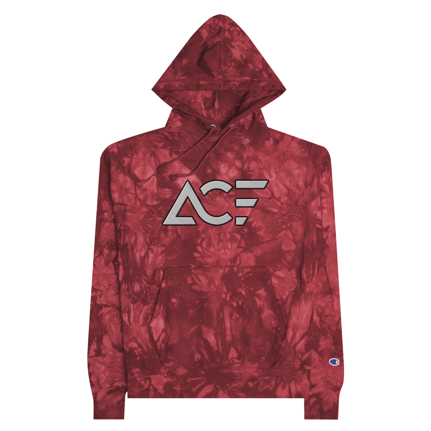 ACE EMBROIDERED CHAMPION TIE-DYE HOODIE