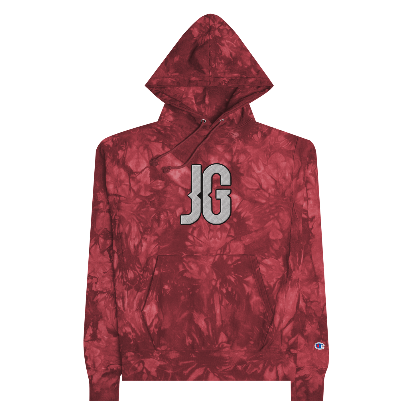 JAIVION EMBROIDERED CHAMPION TIE-DYE HOODIE