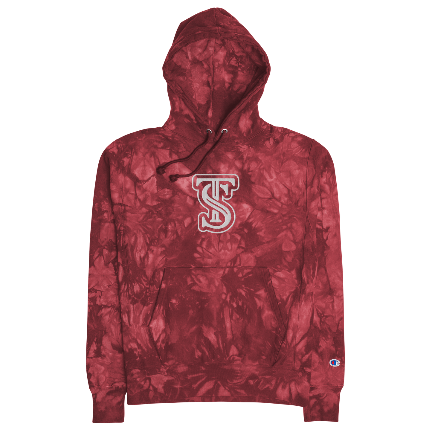 STARKS EMBROIDERD CHAMPION TIE-DYE HOODIE