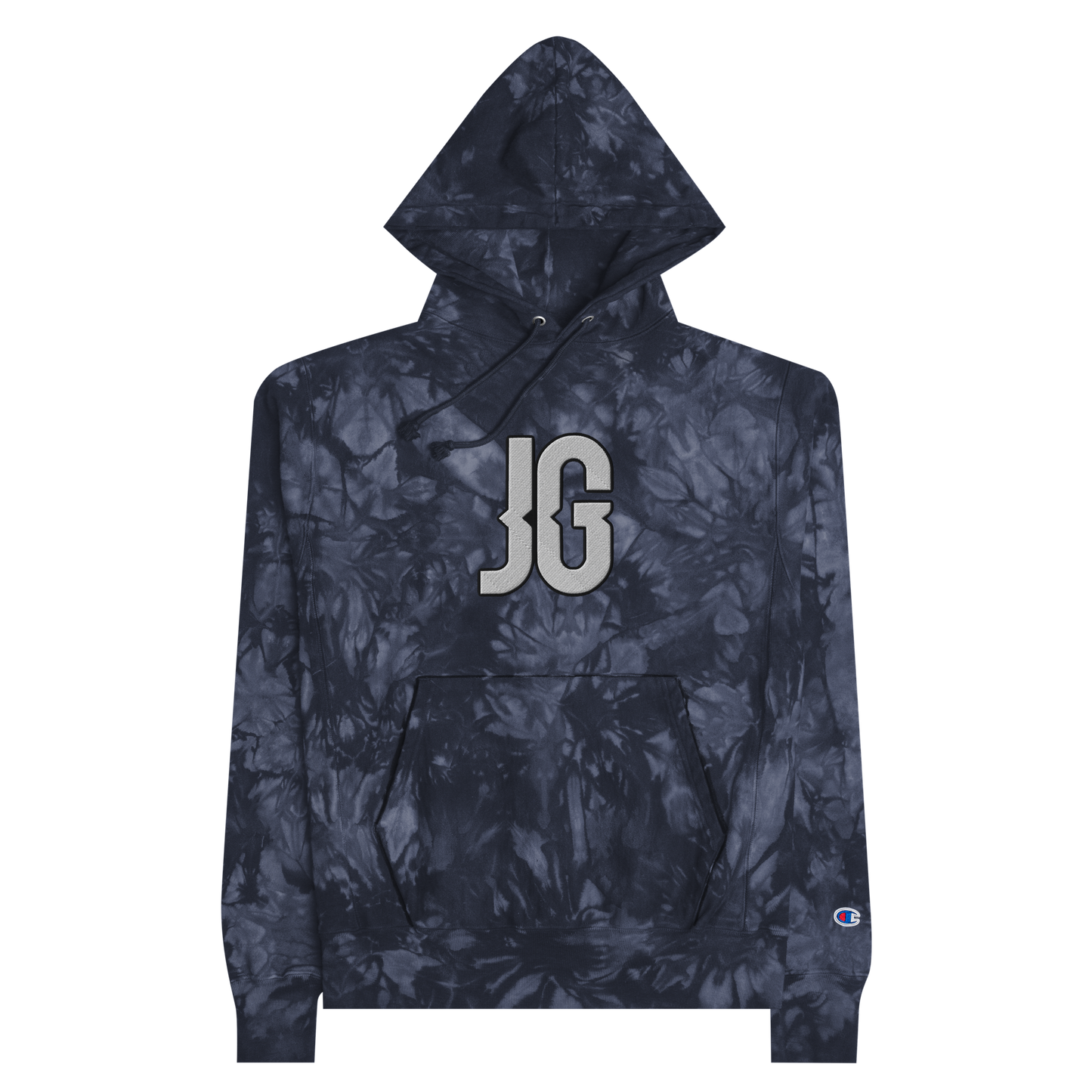 JAIVION EMBROIDERED CHAMPION TIE-DYE HOODIE