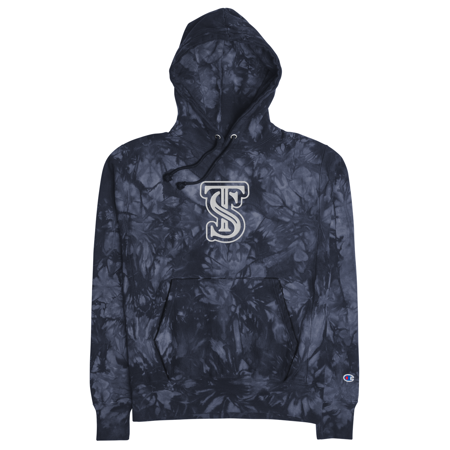 STARKS EMBROIDERD CHAMPION TIE-DYE HOODIE