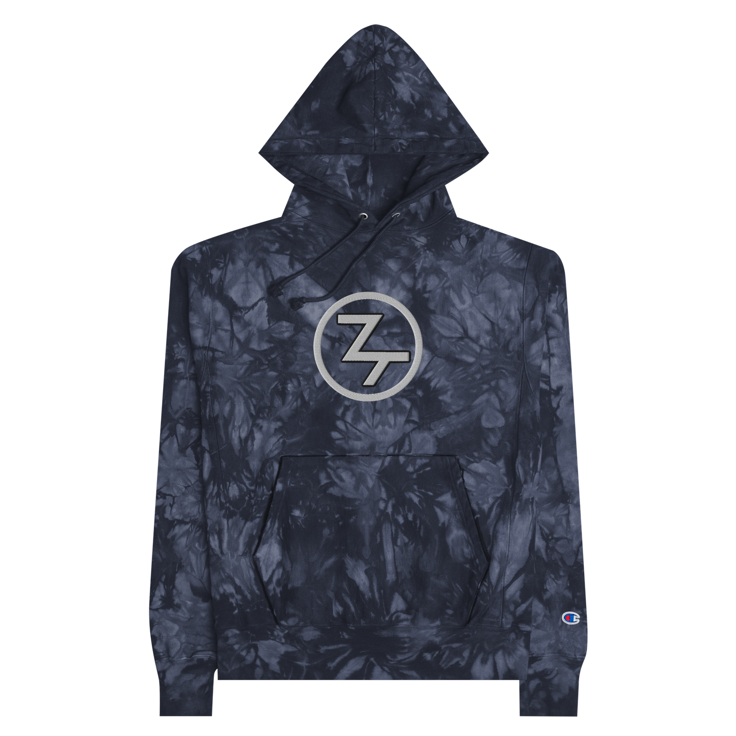 ZION TRACY EMBROIDERED CHAMPION TIE-DYE HOODIE