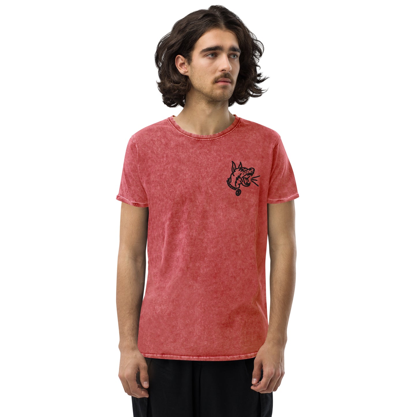 DYLAN ANDREWS ALT MC EMBROIDERED DENIM TEE