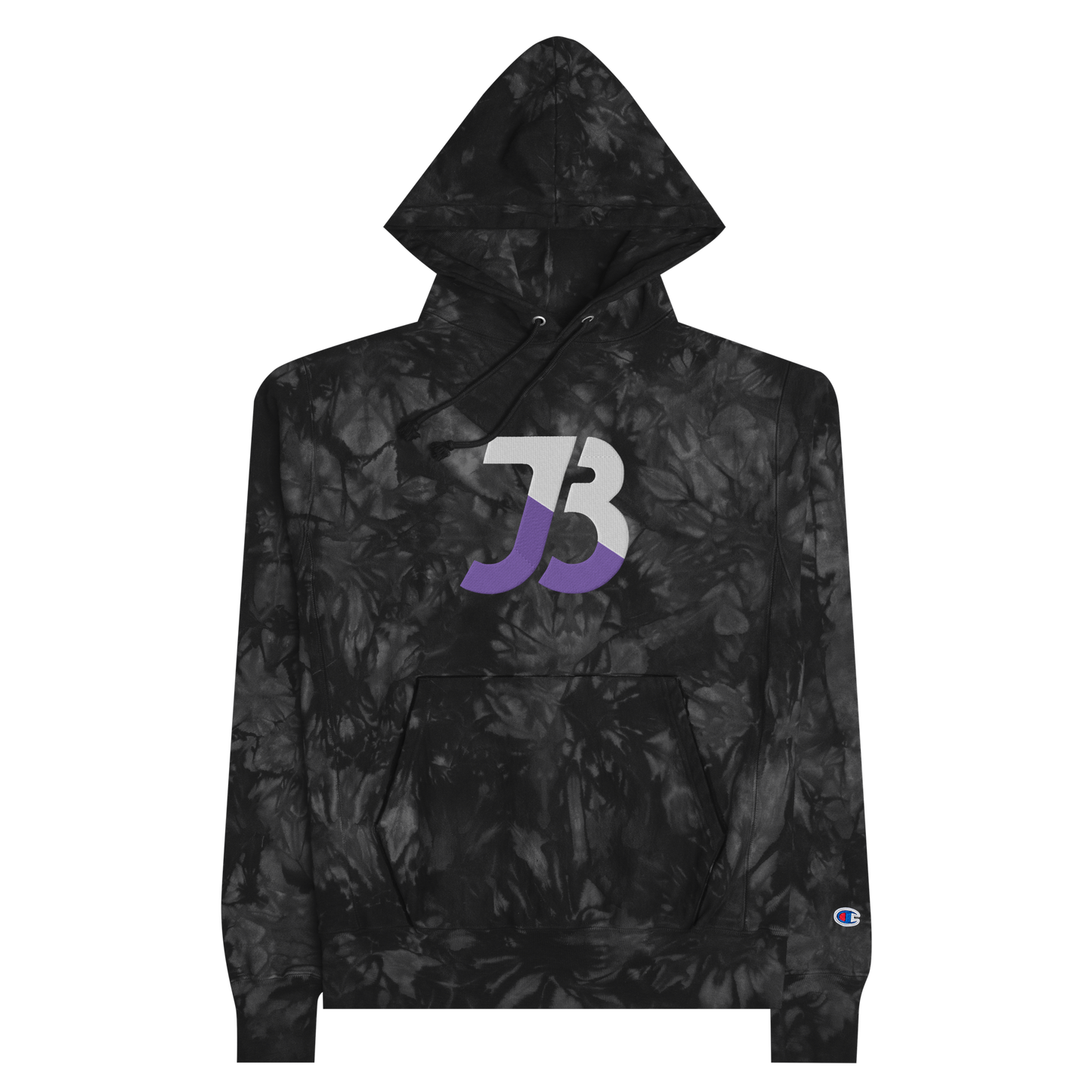 JAYCE BROWN EMBROIDERED CHAMPION TIE-DYE HOODIE