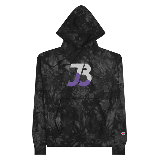 JAYCE BROWN EMBROIDERED CHAMPION TIE-DYE HOODIE