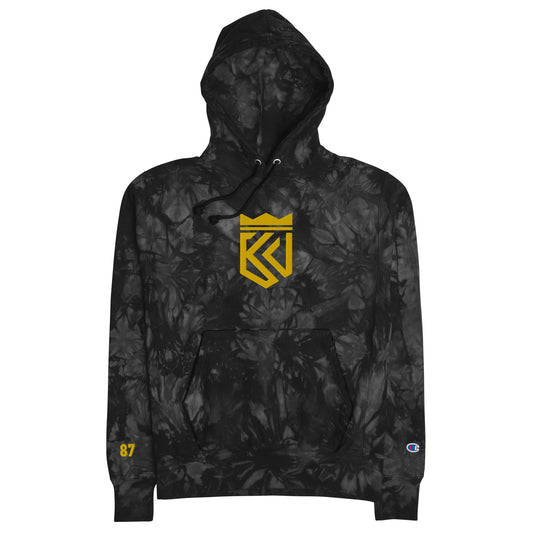 KELSEY JOHNSON EMBROIDERED CHAMPION TIE-DYE HOODIE