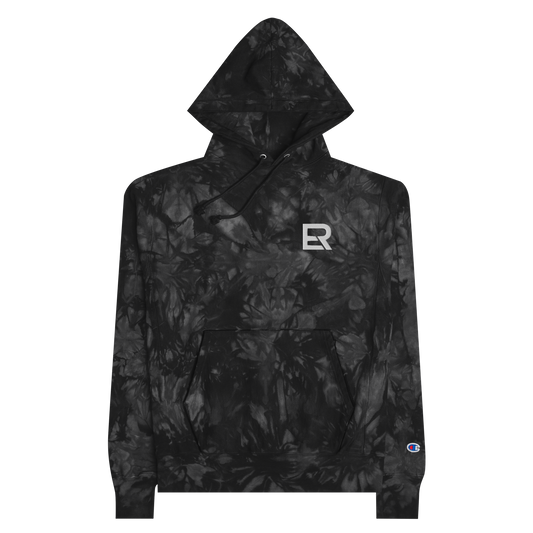 ERNEST ROSS EMBROIDERED CHAMPION TIE-DYE HOODIE